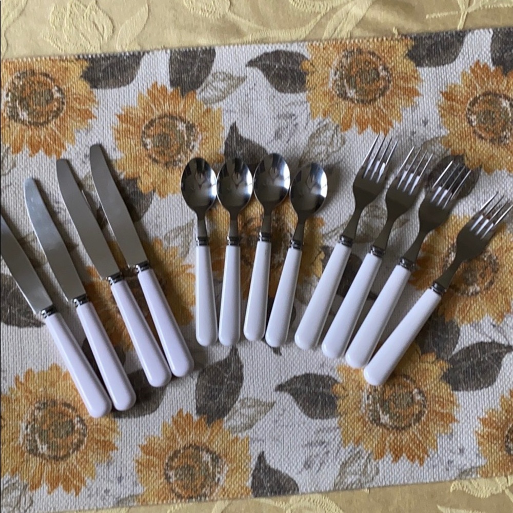 White silverware